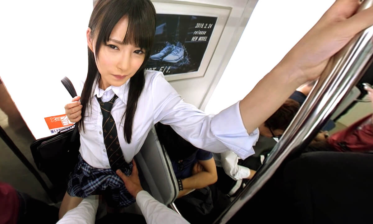 Sticky Schoolgirls on the Train Part 1 – Asian Schoolgirl Public Grope Blowjob Fuck