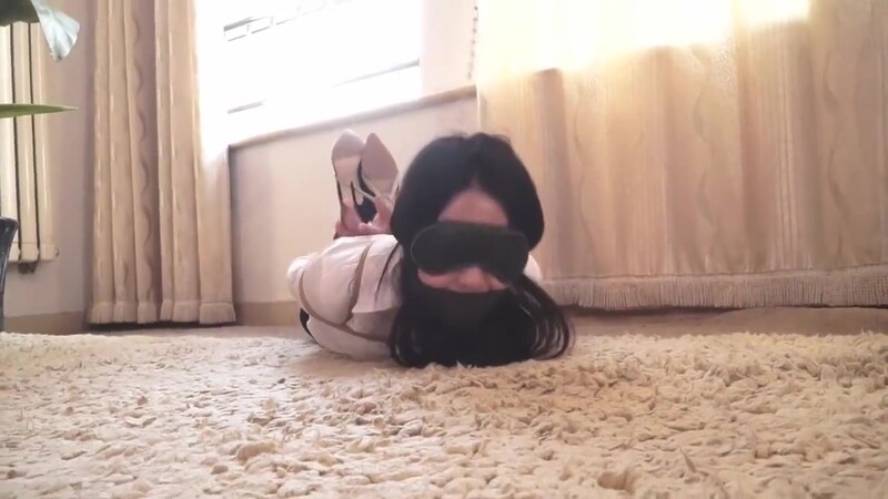 Asian Girl Chained, Collared, Gagged And